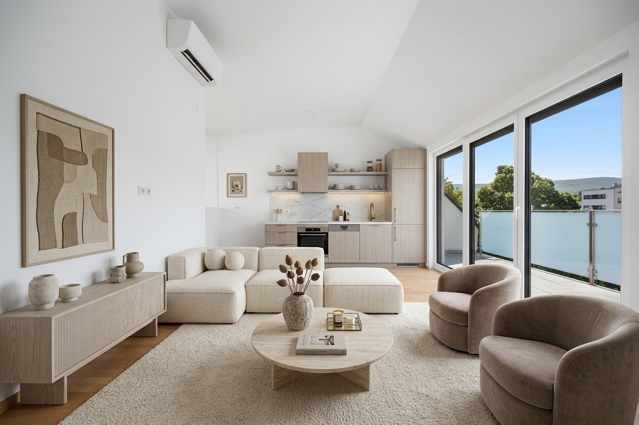 Oben wohnen. Weiter sehen. – Maisonette mit zwei Terrassen im Herzen Klosterneuburgs, 3400 Klosterneuburg, Dachgeschosswohnung