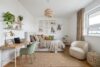 Panorama, Privatsphäre und moderne Architektur – Maisonette in begehrter Aussichtslage - Einrichtungsvorschlag - KI visualisiert